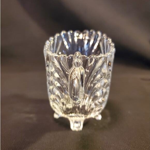 Vintage Cambridge Mini Open Cream N Sugar w Tray in Caprice Clear (Stem 300) - Picture 7 of 9
